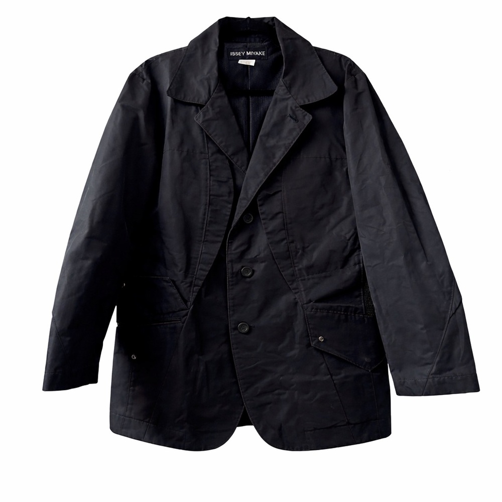 Issey Miyake Men’s 90s Technical Blazer Jacket Black Size 4 Avant Garde Japan